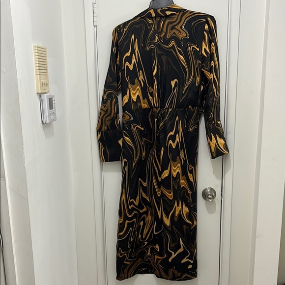 Mango Black and Gold Swirl Dress - Picture 3 of 3